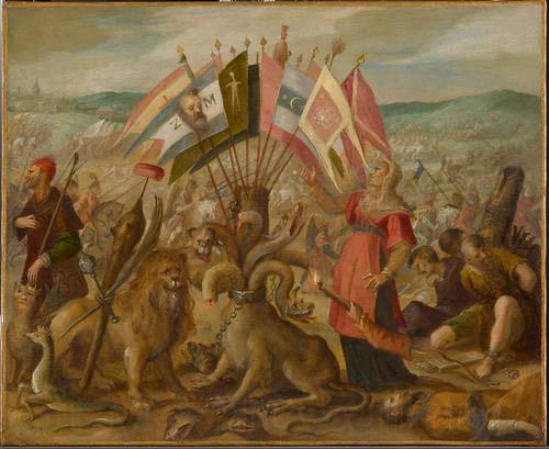 Hans von Aachen Schlacht bei Kronstadt Norge oil painting art